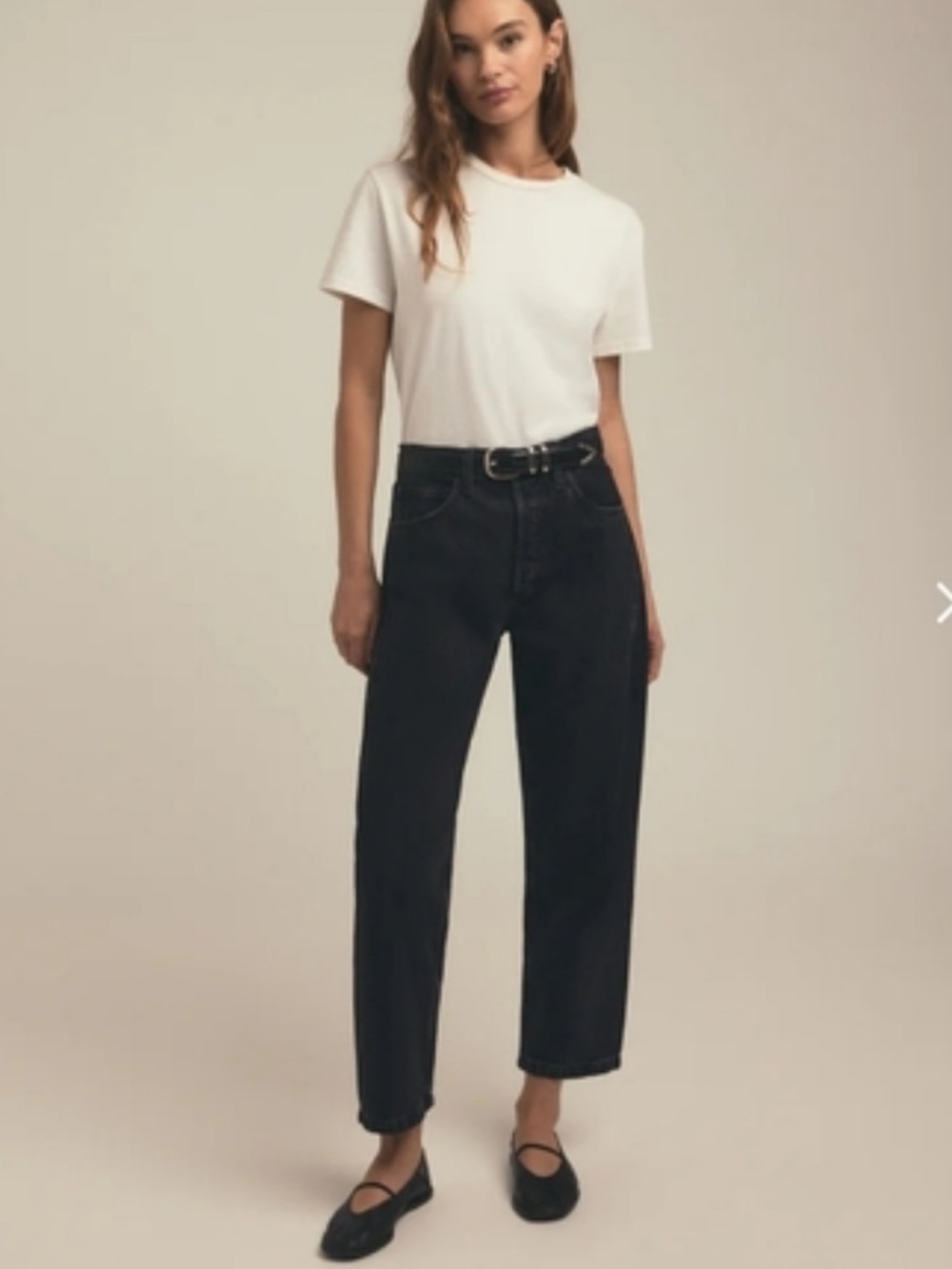 Favorite Daughter Nikki Mid Rise Black Barrel Jeans Size 27